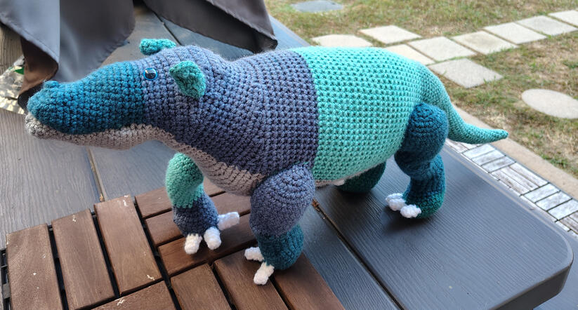 Pakicetus, pattern by KatyasYarnBois