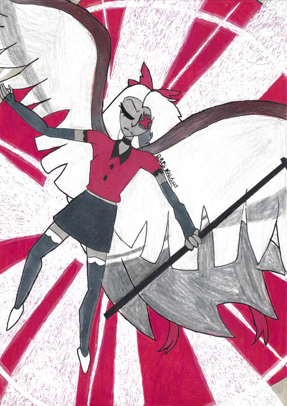 Fly on Renewed Wings, fanart of Hazbin Hotel