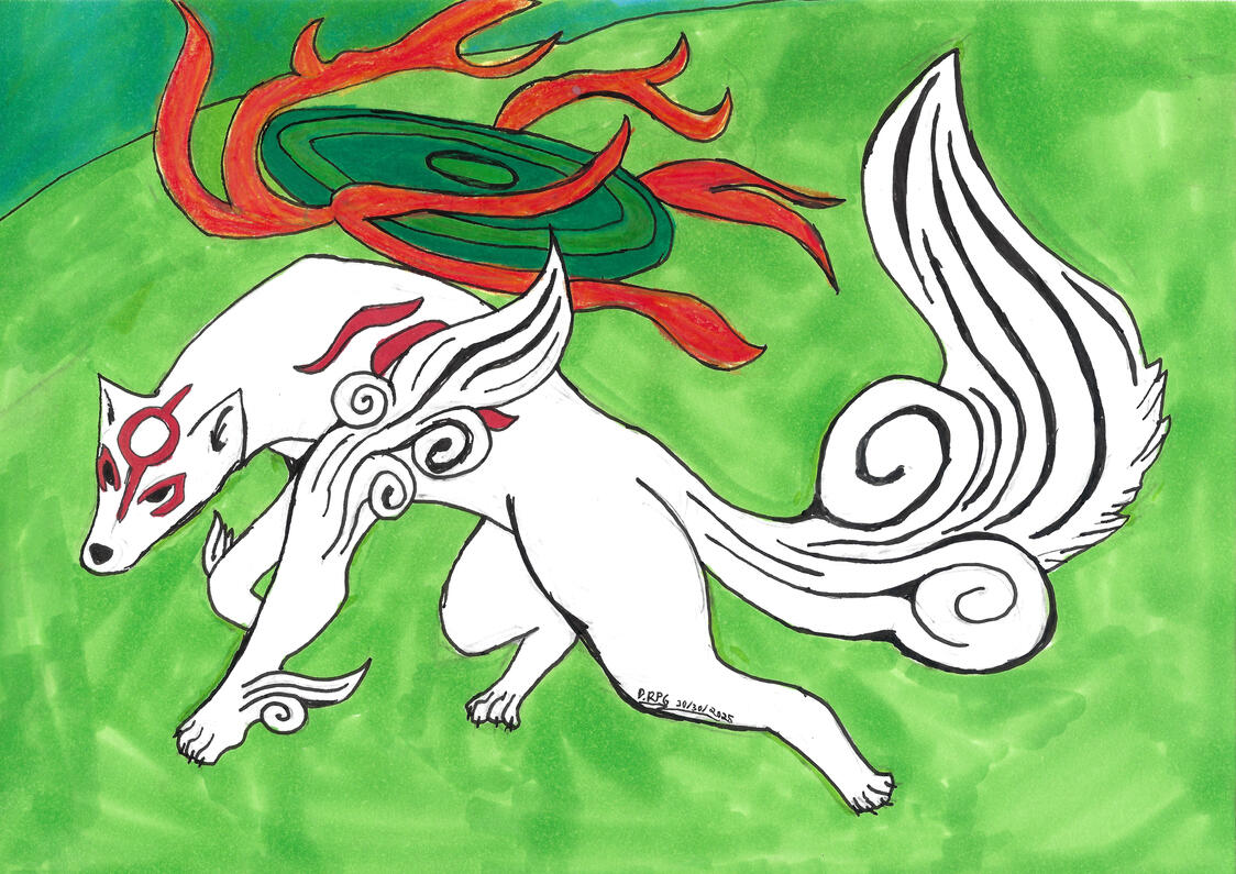 The Running Wolf, fanart of Ōkami