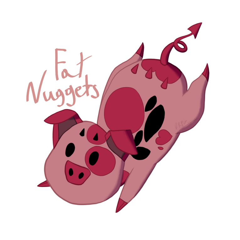 Fat Nuggets, chibi fanart of Hazbin Hotel